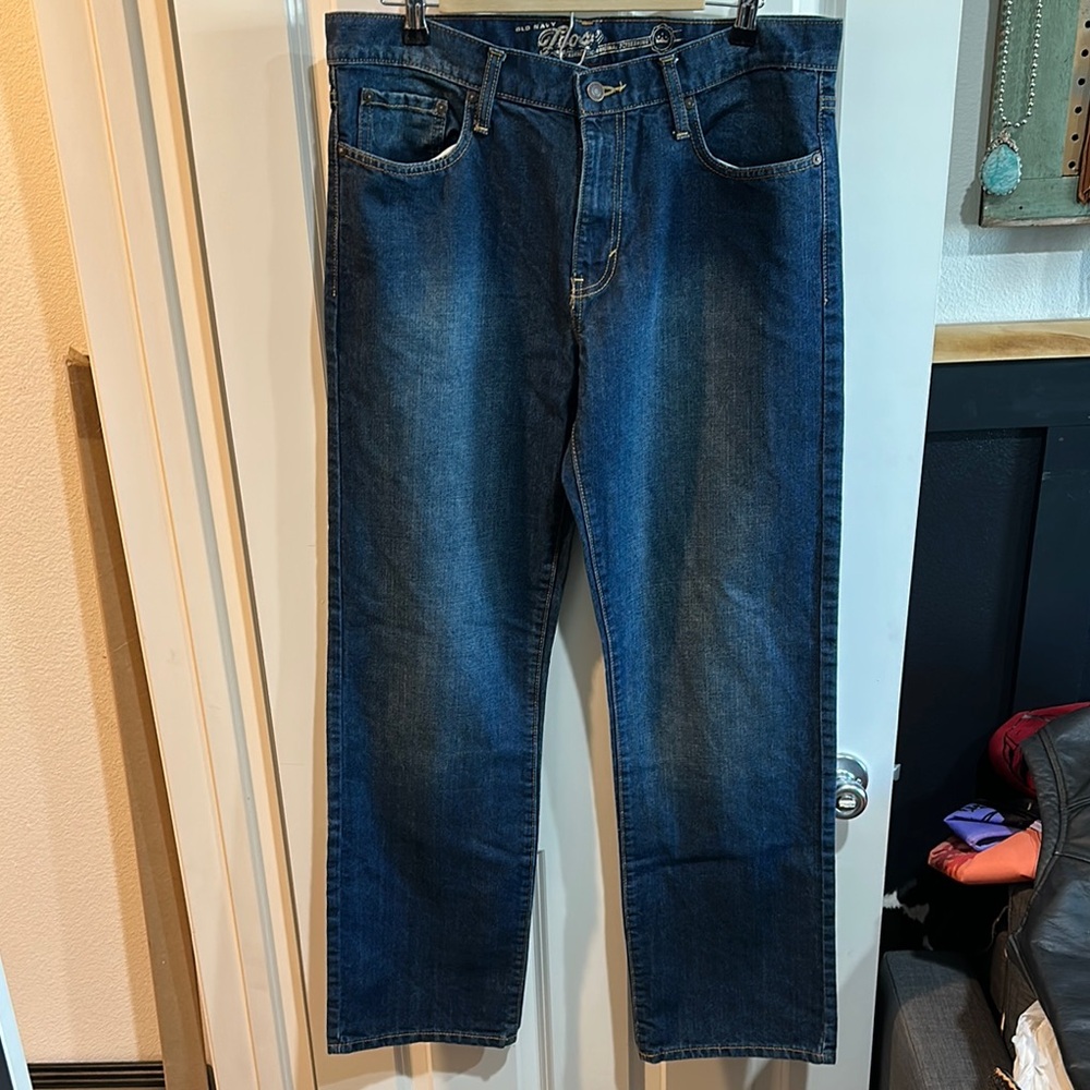 Old Navy Blue Straight Jeans Classic Fit